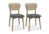 Scandi Oak Dining Chair (Set of 2)-Wooden Crest